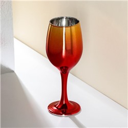 Бокал для вина «Мераба», 350 мл, 6×19,5 см, цвет красно-золотой градиент