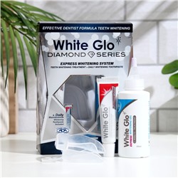 Система экспресс-отбеливания White Glo: гель, 100 мл + зубная паста, 24 г + накладки для зубов, 2 шт.