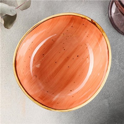 Салатник «Сапфир», 14×13×4,5 см, цвет оранжевый