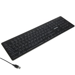 Клавиатура Smartbuy ONE 305, проводная, мембранная, подсветка, 104 клавиши, USB, черная