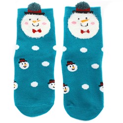 Детские носки 3-5 лет 15-18 см "Новогодние" Снеговик