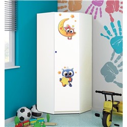 Шкаф угловой детский «Совята 2.1», 850 × 850 × 2100 мм, цвет белый