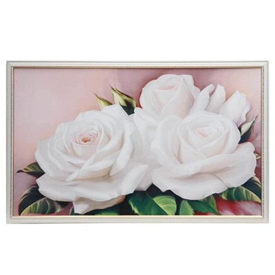 Картина "Нежные розы" 64*104 см