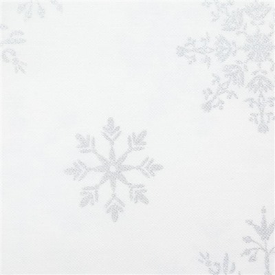 Скатерть новогодняя Этель «Серебряные снежинки» 149х180см, 100%хл, 190г/м2