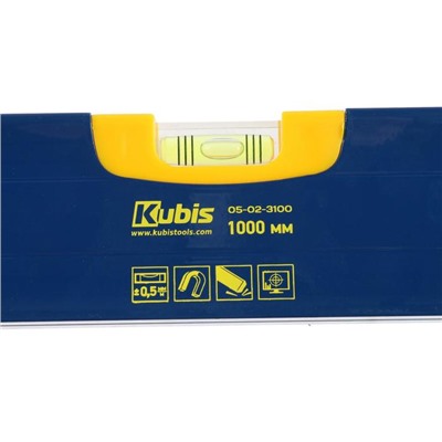 Уровень KUBIS 05-02-3100, 1000 мм, с ручками и магнитами