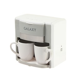 Кофеварка электрическая Galaxy GL 0708, 750 Вт, объем 0.3 л, 2 керам чашки в компл., белая