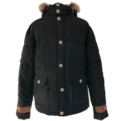 Размер 48. Современная утепленная мужская куртка Adrian черного цвета.