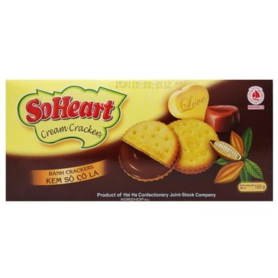 Печенье со вкусом шоколада SoHeart, Вьетнам, 150 г Акция