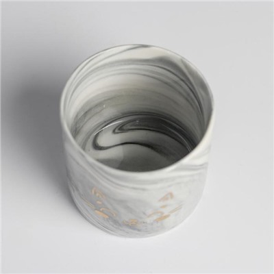 Керамическое кашпо с тиснением «Котик», 8 х 7,5 см