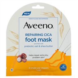 Aveeno, Восстанавливающая маска для ног Cica, 2 одноразовых носочка