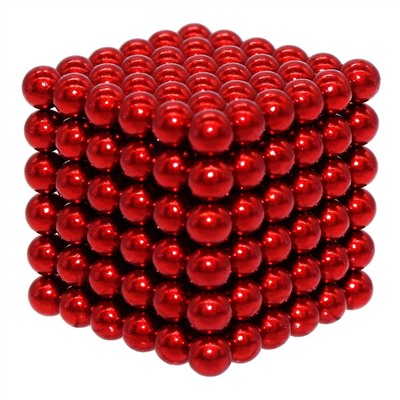 Magnetic Cube, красный, 216 шариков, 5 мм