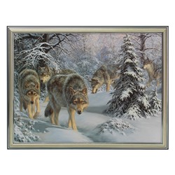 Картина "Волки" 33*43 см