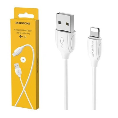 Кабель USB - Lightning BOROFONE BX19 (белый) 1м