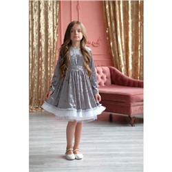 Платье для девочки KAFTAN "Куколка", серый, рост 86-92, р.28