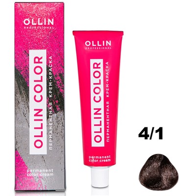 Перманентная крем-краска для волос  COLOR 4/1 Ollin 100 мл