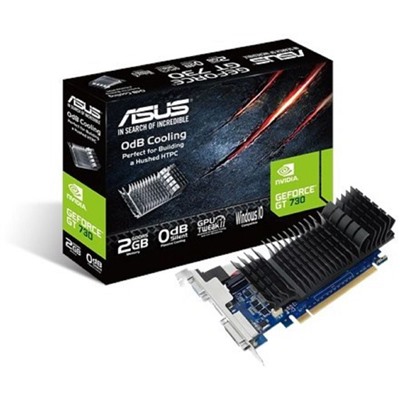 Видеокарта Asus GeForce GT 730 (GT730-SL-2GD5-BRK) 2G, 64bit, GDDR5, 902/5010, Ret