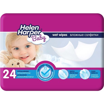 Детские влажные салфетки Helen Harper Baby, 24 шт.