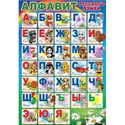3001403 Мини-плакат А4 Алфавит русского языка