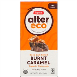 Alter Eco, Organic Chocolate Bar, Deep Dark Salted Burnt Caramel, 70% Cocoa, 2.82 oz (80 g)