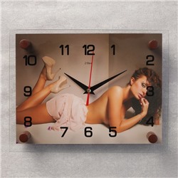 Часы настенные, серия: Люди, "Девушка", микс 20х26 см