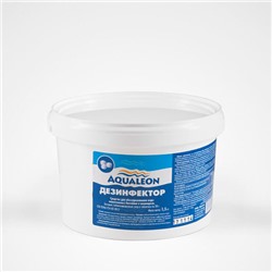 Дезинфицирующее средство "Aqualeon" быстрый стабилизированный хлор в таблетках 20 г. ведро 1,5 кг