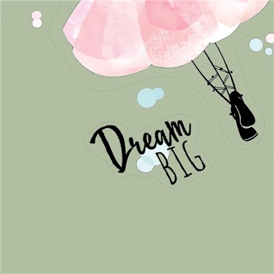 Наклейка для телефона Dream big, 9 х 17 см