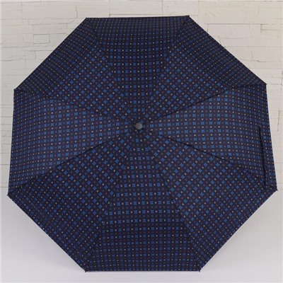Зонт полуавтоматический «Солидность», 3 сложения, 8 спиц, R = 50 см, цвет МИКС