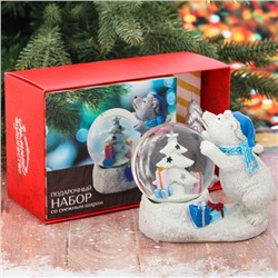 Подарочный набор «Мишка с севера»: снежный шар, свеча
