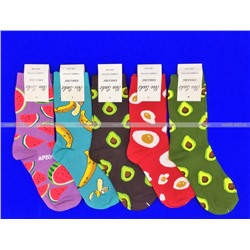 Nice Socks (AMIGOBS) ЦВЕТНЫЕ НОСКИ женские на вешалке арт.1203 10 пар