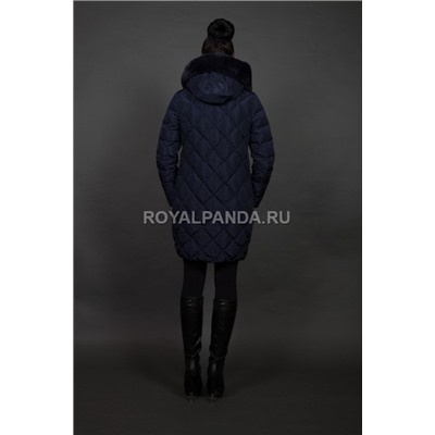 Куртка женская зимняя 16815 синий натуральный мех