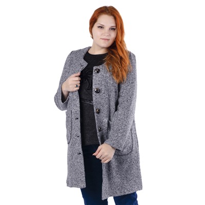 Пальто женское с карманами 4128