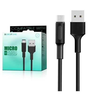 Кабель USB - Micro BOROFONE BX1 (черный) 1м