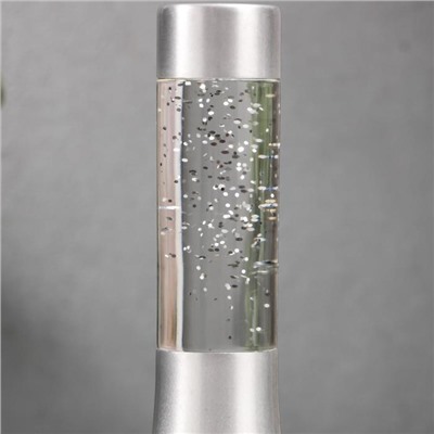 Светильник "Блеск цилиндра" LED от батареек 3хLR44 серебро 18 см