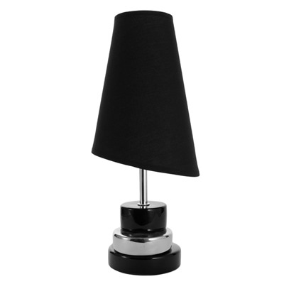 Настольная лампа 16591/1BK E14 40Вт черно-серебряный 18х18х41,5 см