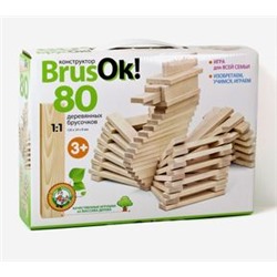 Конструктор деревянный BrusOк! 80 эл