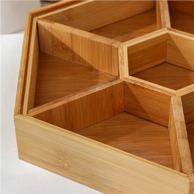 Ящик для хранения «Фикция», 32×27,5×6 см, бамбук