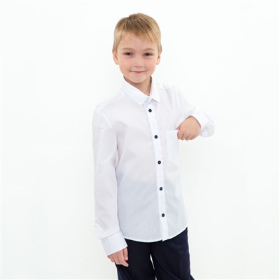 Рубашка для мальчика, цвет белый, рост 152 см