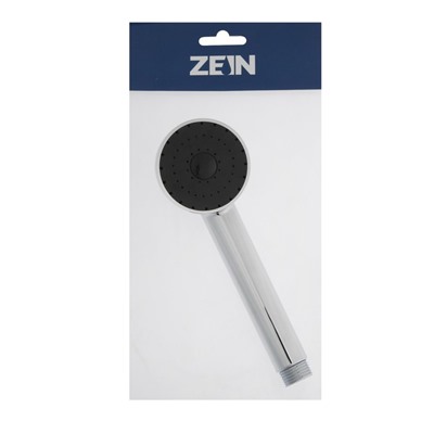 Душевая лейка ZEIN Z0210, пластик, 1 режим, цвет хром с черной вставкой