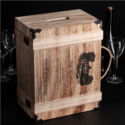 Ящик для хранения вина «Бергамо» 35×27×18,5 см, на 6 бутылок