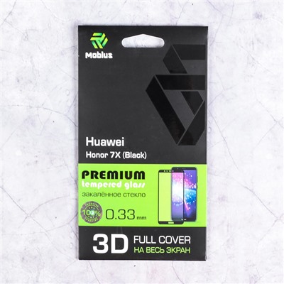 Защитное стекло Mobius для Huawei Honor 7X 3D Full Cover (Black)