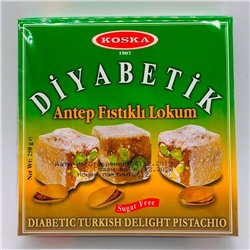 Лукум Диабетический с фисташкой «Diyet Fistakli Lokum» 20 шт в кор. 250г