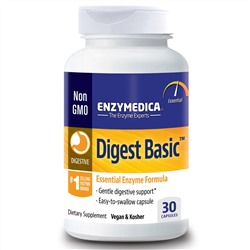 Enzymedica, Digest Basic, основные ферменты, 30 капсул