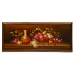 Картина "Натюрморт с кувшином вина" 50х20 см (53х23 см)