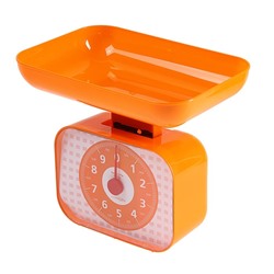 Весы кухонные LuazON LVKM-1001, до 10 кг, шаг 50 г, чаша 1200 мл, пластик, оранжевые