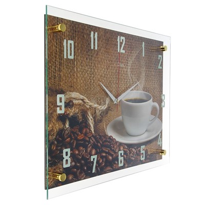 Часы настенные, серия: Кухня, "Кофе" 35х45  см, микс