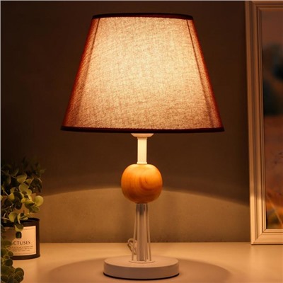 Настольная лампа Eniya, 1х40Вт Е27, цвет коричневый