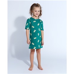 Сорочка для девочки MINAKU "Печеньки", рост 116, цвет зелёный