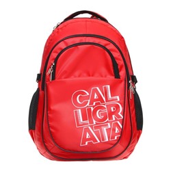 Рюкзак молодежный эргоном. мягкая спинка Calligrata 47х32х16 см, красный