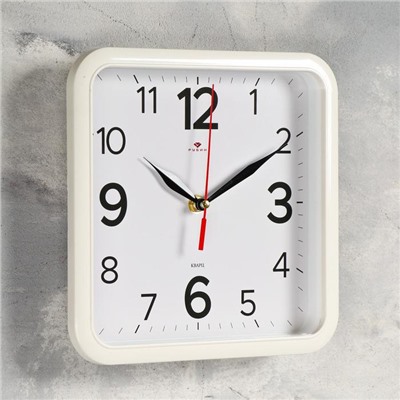 Часы настенные, серия: Классика, плавный ход, 22 х 22 см, белые