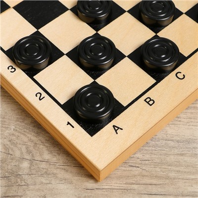 Настольная игра 2 в 1 "Лучший": шахматы, шашки (король h=7.2 см, пешка h=4 см), поле 29 х 29 см,  38